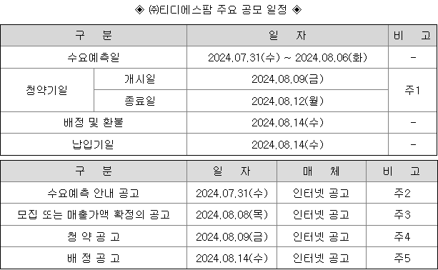 티디에스팜 공모주 청약 일정