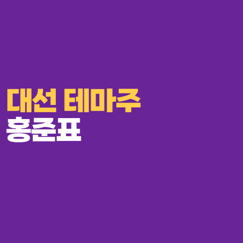  대선 테마 홍준표 관련주식 분석 종목 정리