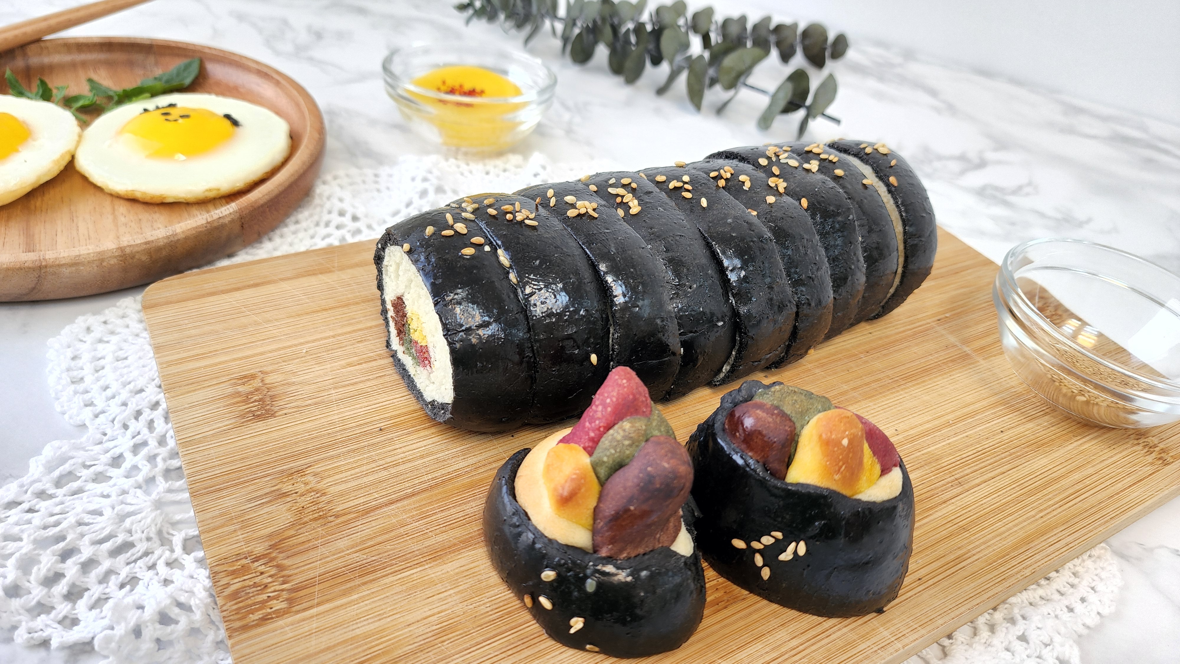  김밥빵 천연가루로 5가지 색상내기 (feat 우영우 보고싶어 만든 김밥 빵)