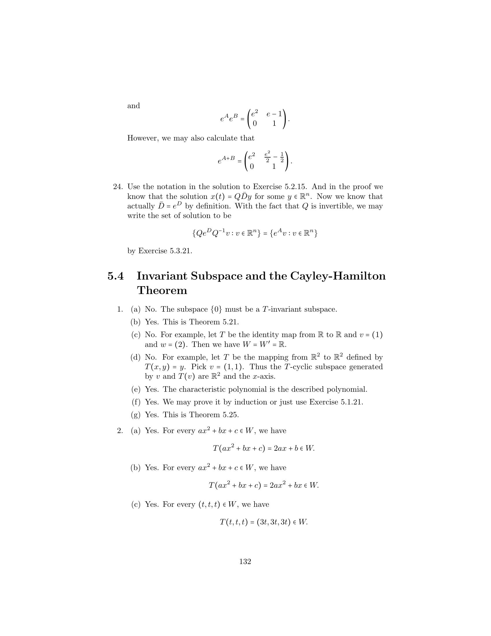 Solutions To Linear Algebra Stephen H Friedberg Fourth Edition Chapter 5