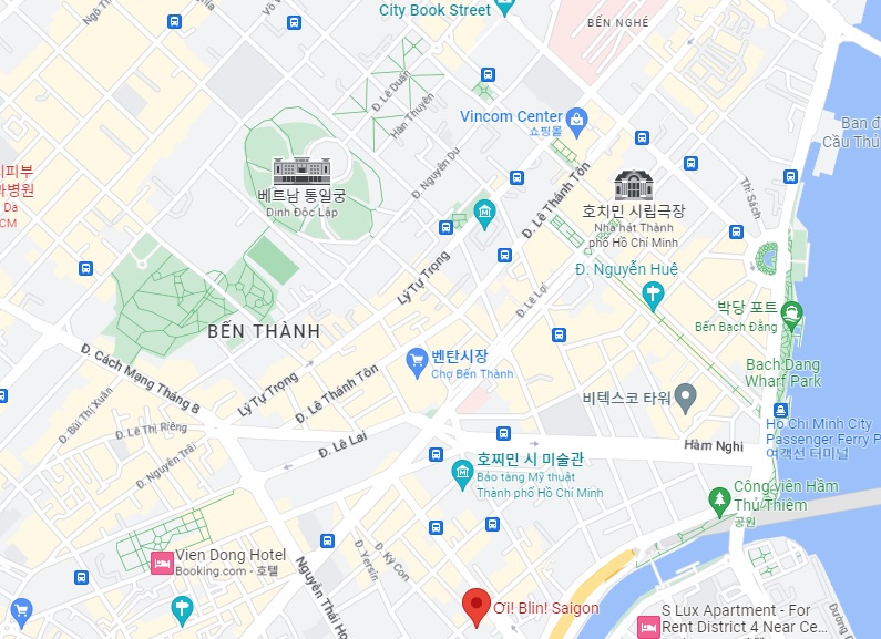 호치민 1군 러시아식 디저트 카페 Oi! Blin! Saigon 위치