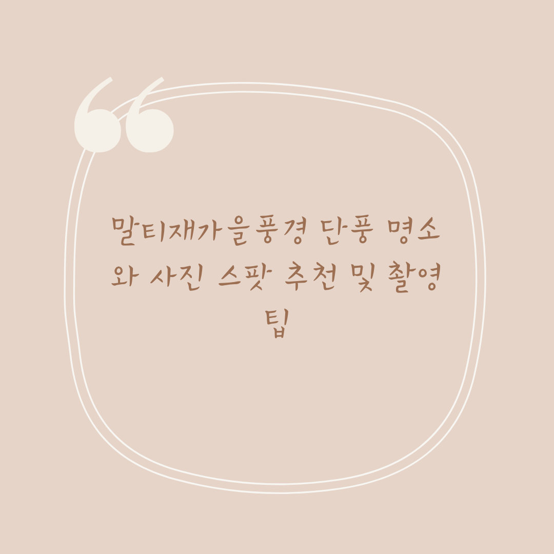 말티재가을풍경 단풍 명소와 사진 스팟 추천 및 촬영 팁