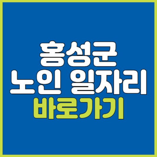 홍성군 노인 일자리