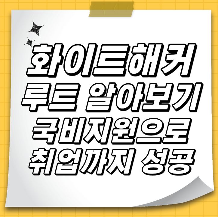  화이트해커 루트 및 국비지원