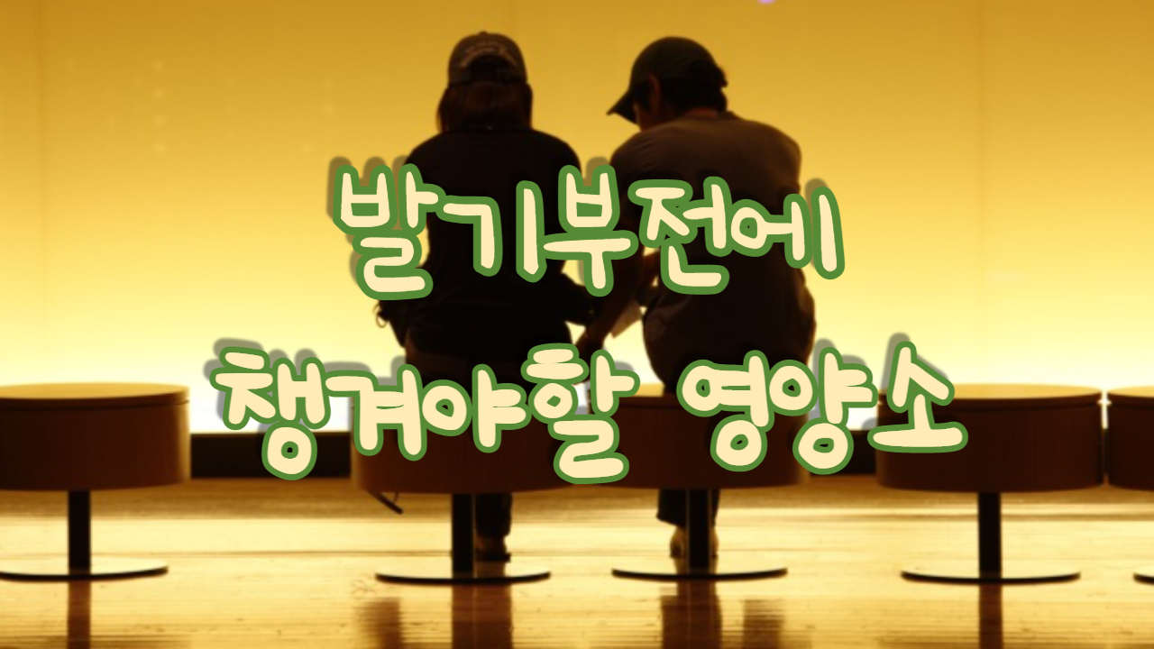  발기부전에 챙겨야 할 영양소