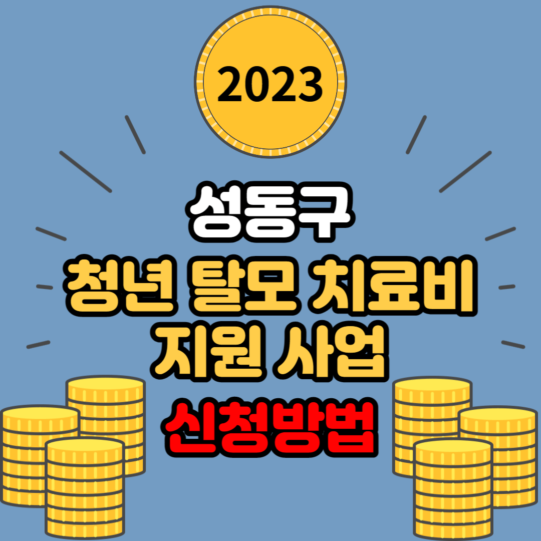  성동구 '청년 탈모 치료비 지원 사업' 신청 방법부터 지원금까지 알아보자