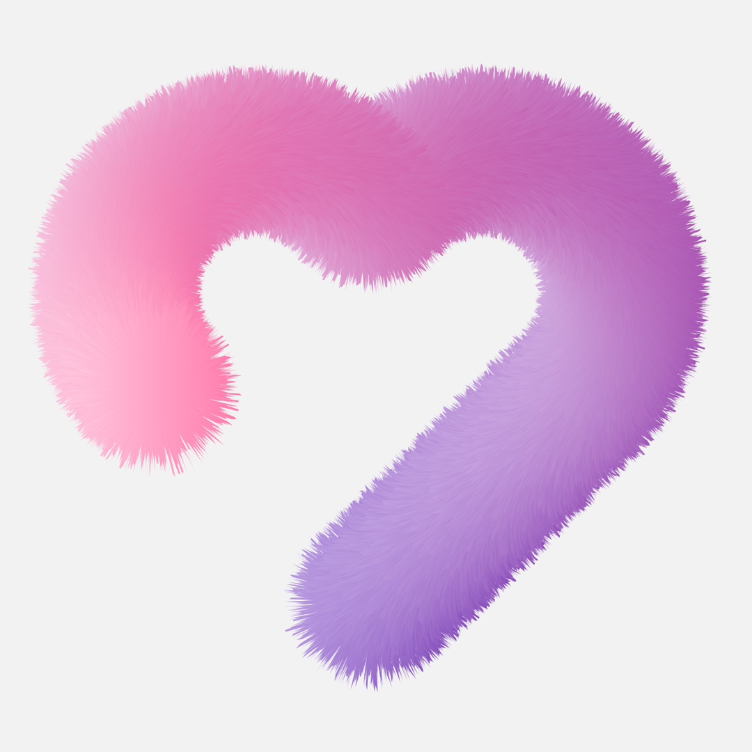 일러스트레이터 보송한 털 효과 만드는 방법 완성본