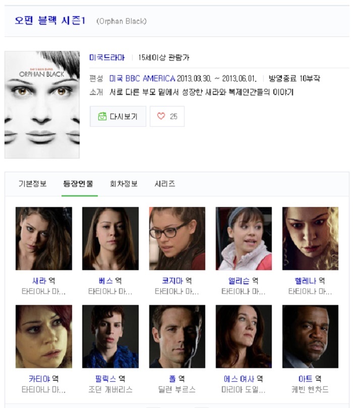  넷플릭스 미드 오펀블랙 시즌1 주인공의 연기가 죽여주는 드라마