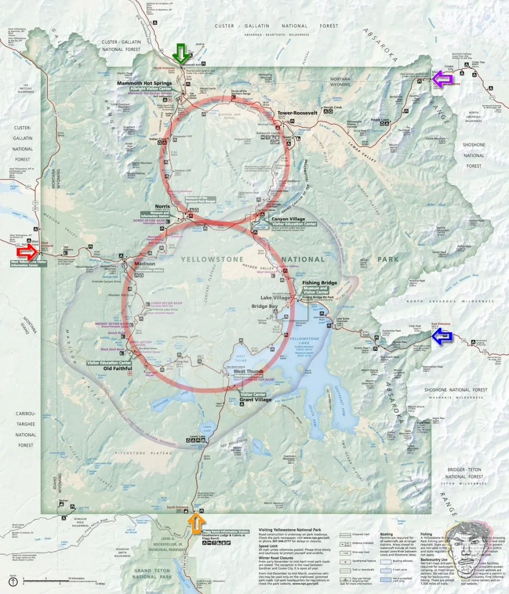옐로스톤-국립공원-전체-지도
