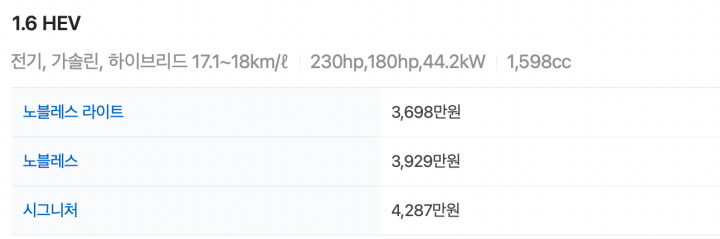 기아-K8-하이브리드-가격표