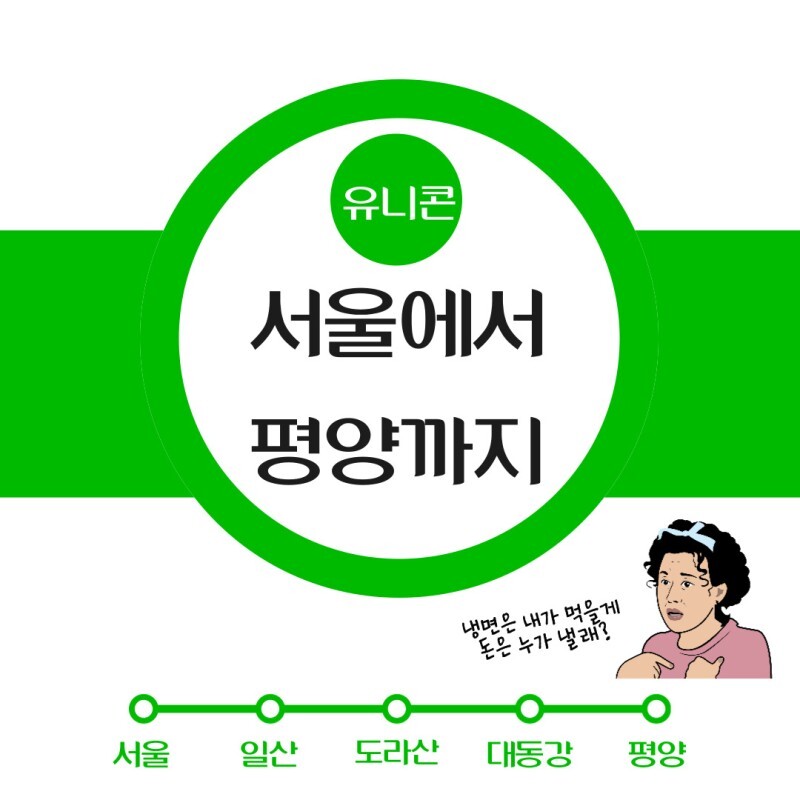 서울에서 일산&#44; 도라산&#44; 대동강을 거쳐 평양에 도착합니다.