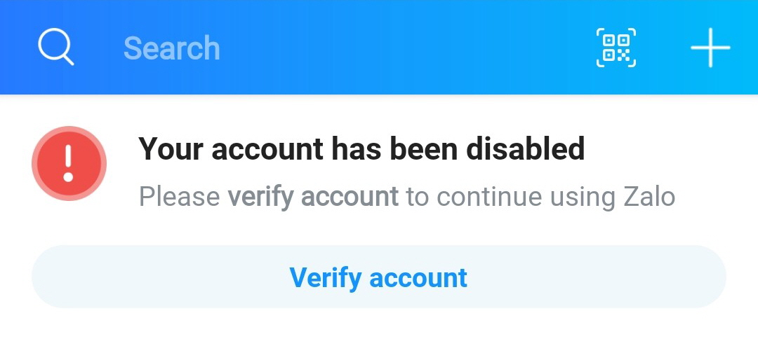  베트남 채팅어플 잘로 밴 당했을때 해결 방법 " Verify account "