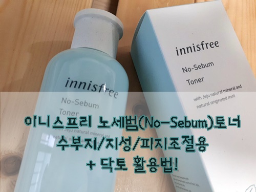  내돈주고산 이니스프리 노세범 토너 (+피지조절용)후기&토너 사용법