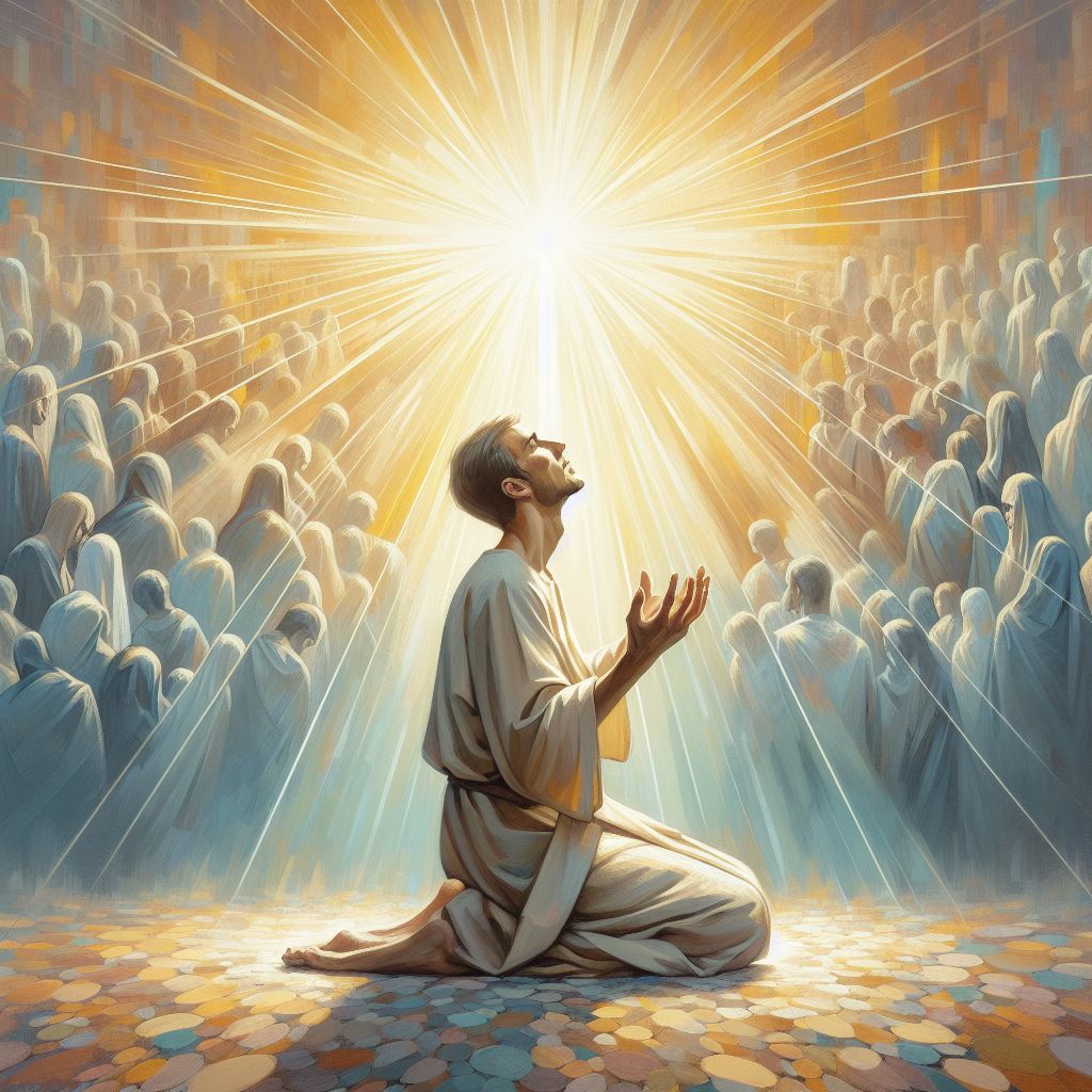 The images that illustrate the concept that the ability to perform miracles and speak wisely stems not from one&amp;#39;s own power&amp;#44; but from God&amp;#39;s blessing and the assistance of the Holy Spirit. The scenes highlight divine symbols to emphasize the source of these abilities.