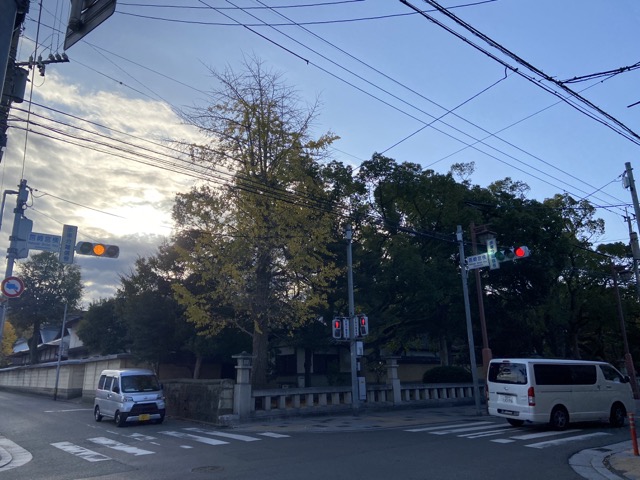 하코자키 신사 주변 골목길의 사진