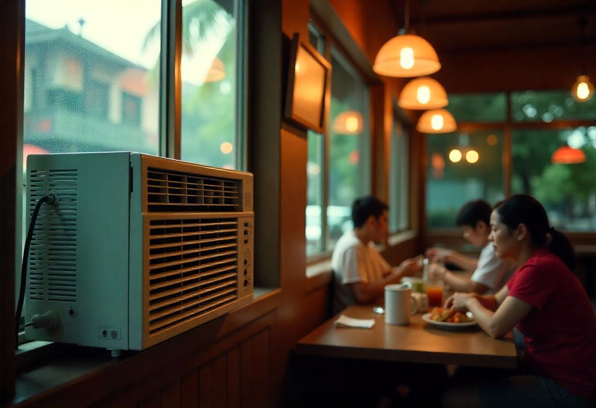 노후 에어컨 철거 모습