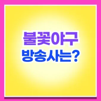 불꽃야구 방송 방송국 직관 총정리_19