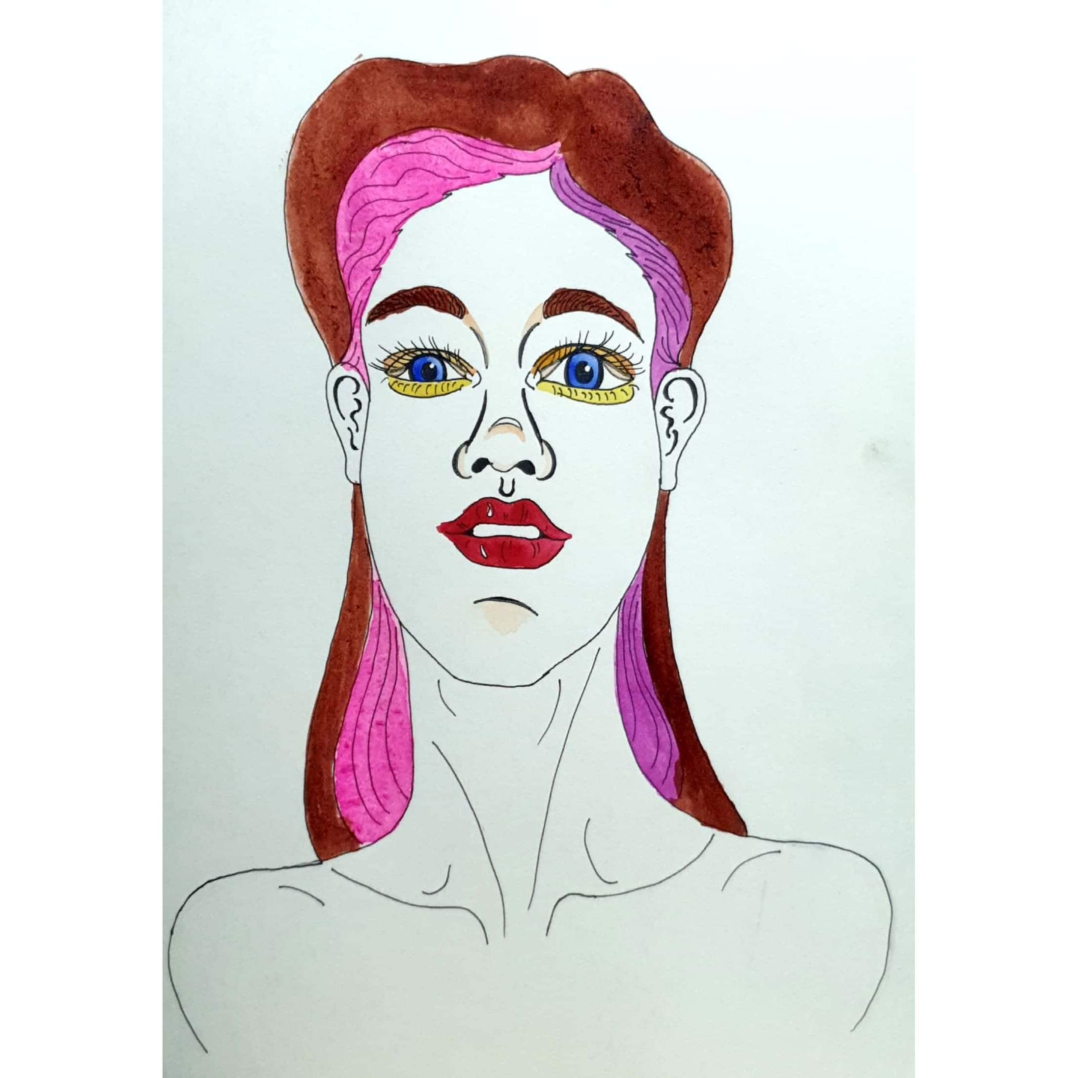  Colorful 컬러풀 / 일러스트 그림 드로잉 / 인물화 그리기