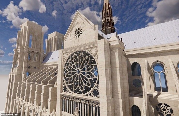  파리 노트르담 대성당 다시 아름다운 모습으로 태어나다  Beautiful images virtually revive Paris’s Notre-Dame Cathedral two years...