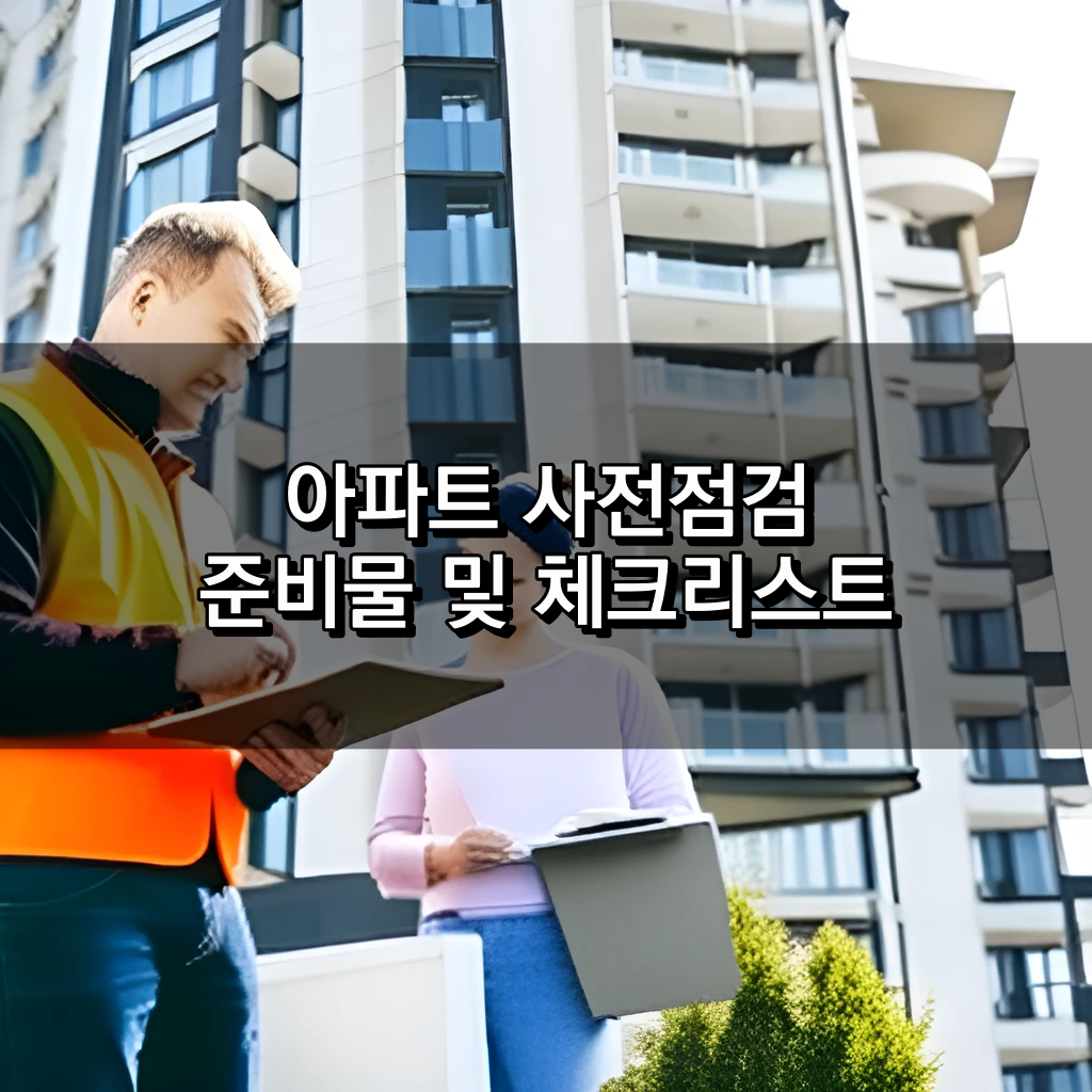 아파트 사전점검 및 체크리스트