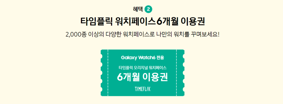 오리지널 워치 페이스 6개월 이용권