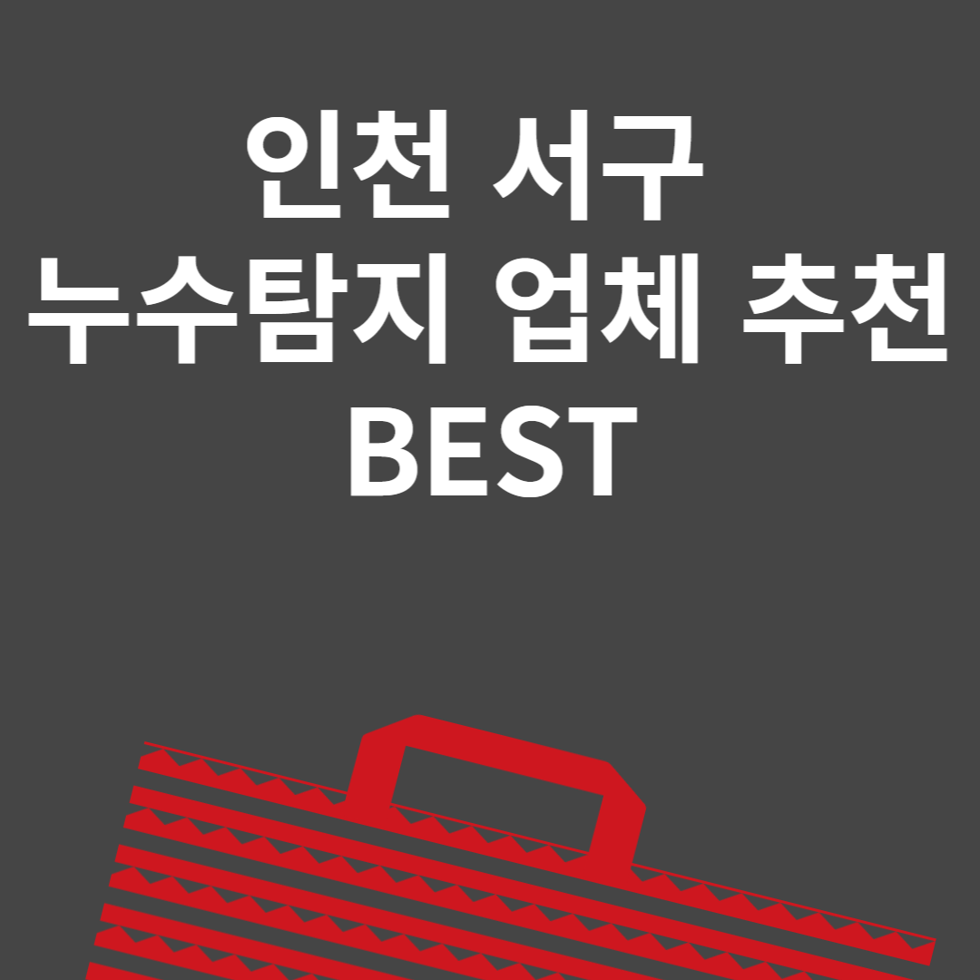 인천 서구 누수탐지 업체 추천 Best6ㅣ비용ㅣ누수 보험 블로그 썸내일 사진