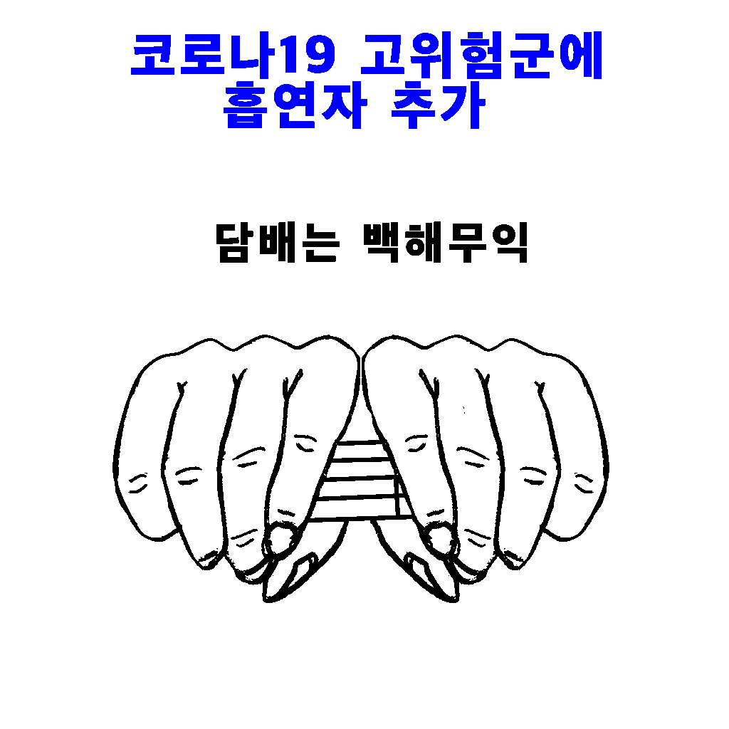  코로나19 고위험군에 흡연자 추가, 코로나 흡연자 위험성, 담배의 유해성