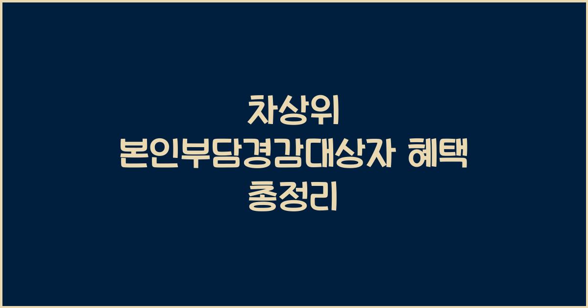 차상위 본인부담경감대상자