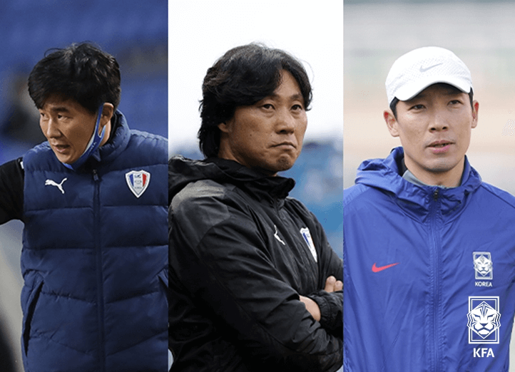 김도훈 국가대표 축구 감독과 싱가포르전 한국 코치진 이미지