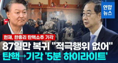 한덕수 탄핵소추 기각