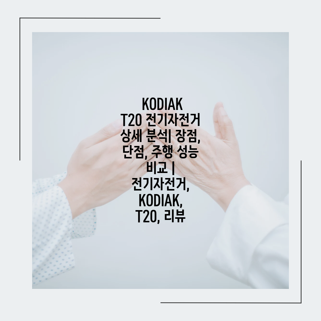  KODIAK T20 전기자전거 상세 분석 장점, 단점