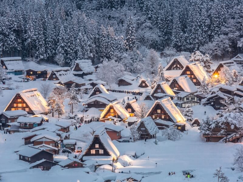 겨울 일본여행 추천 - 시라카와고 사진