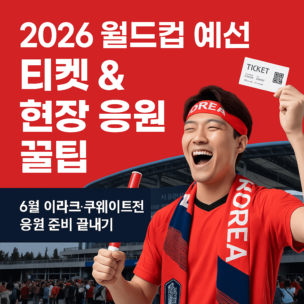 2026 월드컵 예선 티켓 예매 방법과 현장 응원 꿀팁 총정리-썸네일