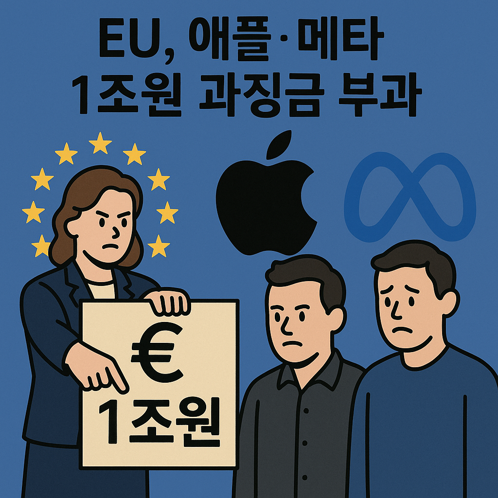 EU가 날린 빅테크 철퇴, 애플·메타 1조원 과징금