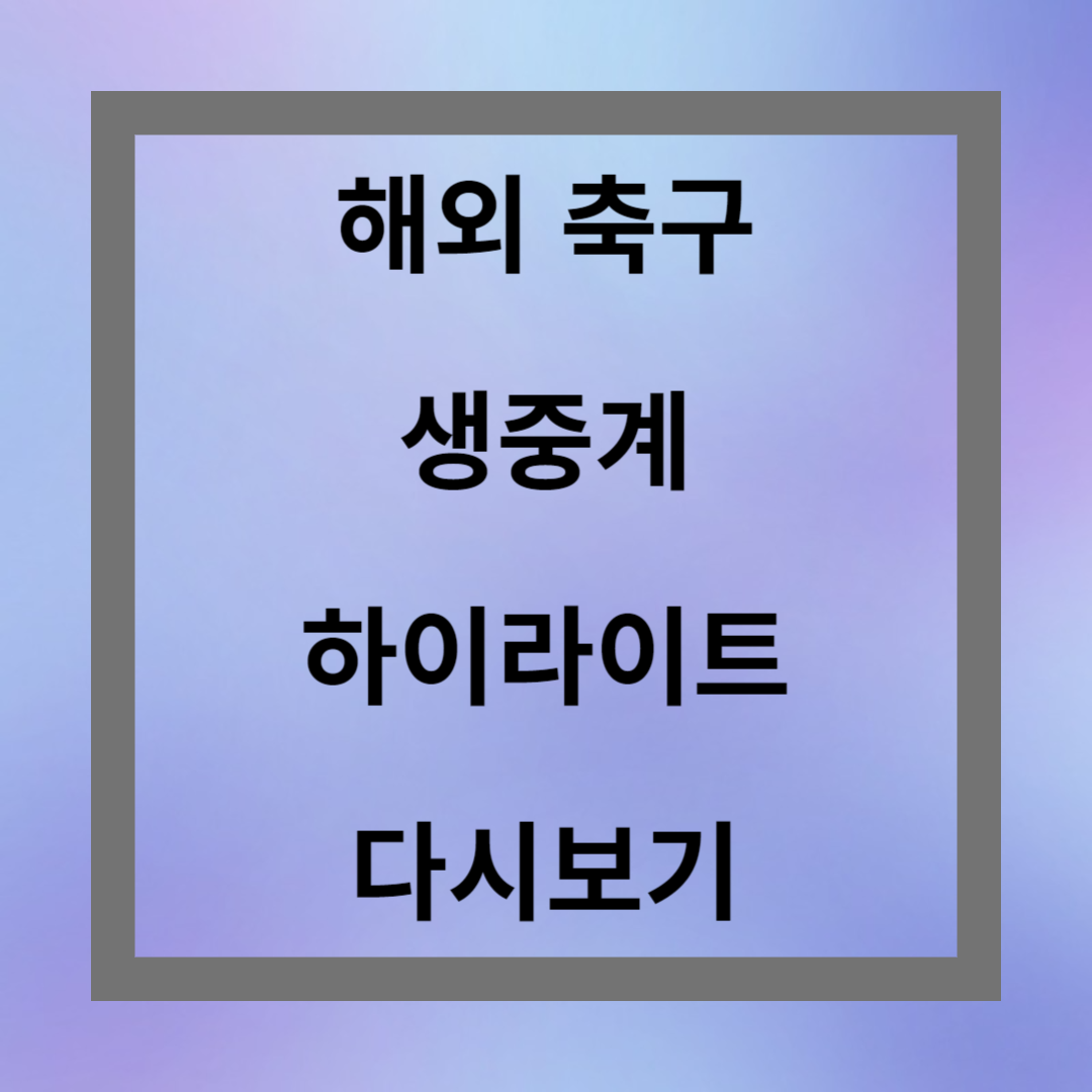 이강인 손흥민 김민재 축구 경기 생중계&#44; 하이라이트 다시보기