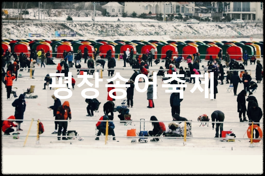  평창송어축제 : 1급 청정수 오대천에서 열리는 송어 얼음낚시축제