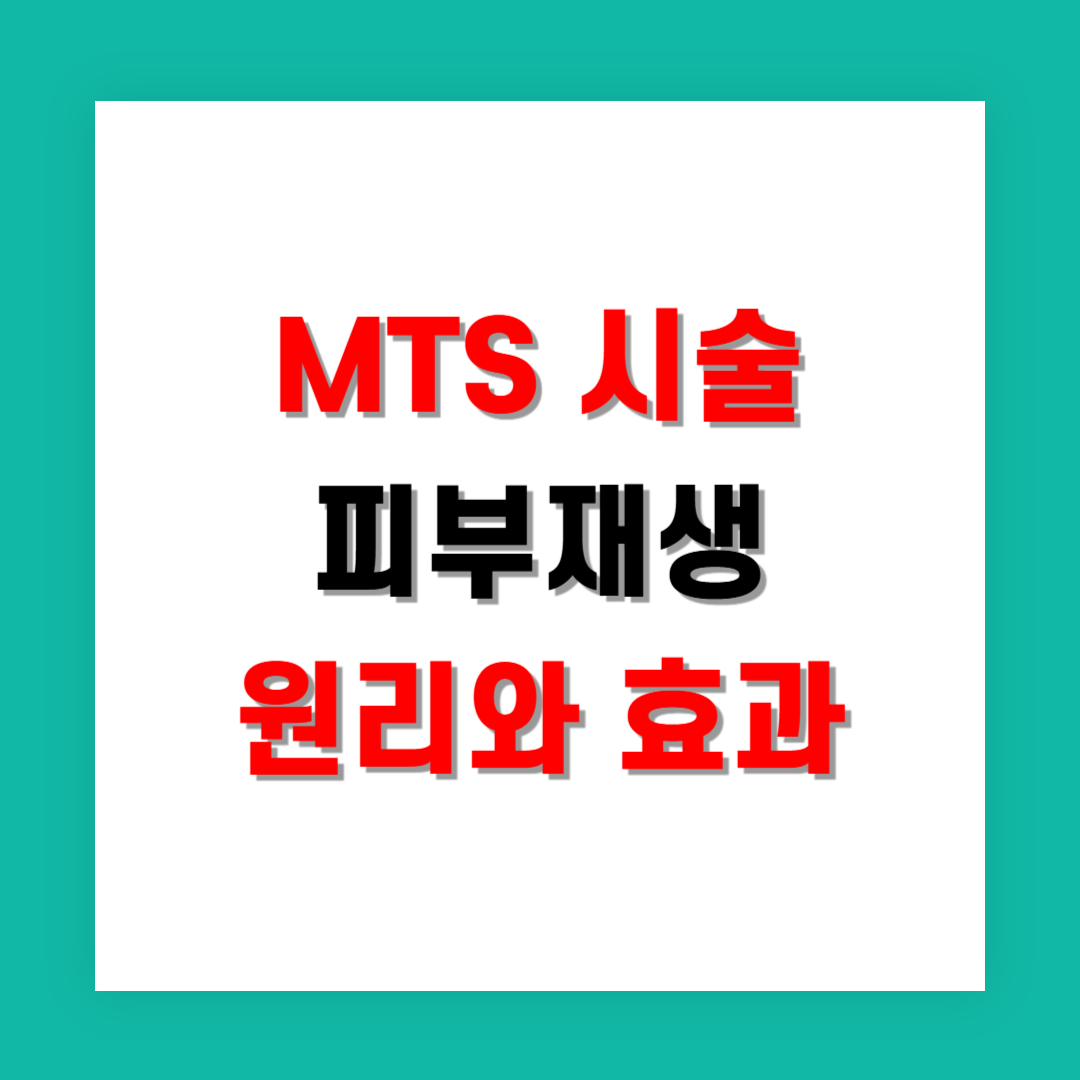 MTS 시술의 피부재생 원리와 효과