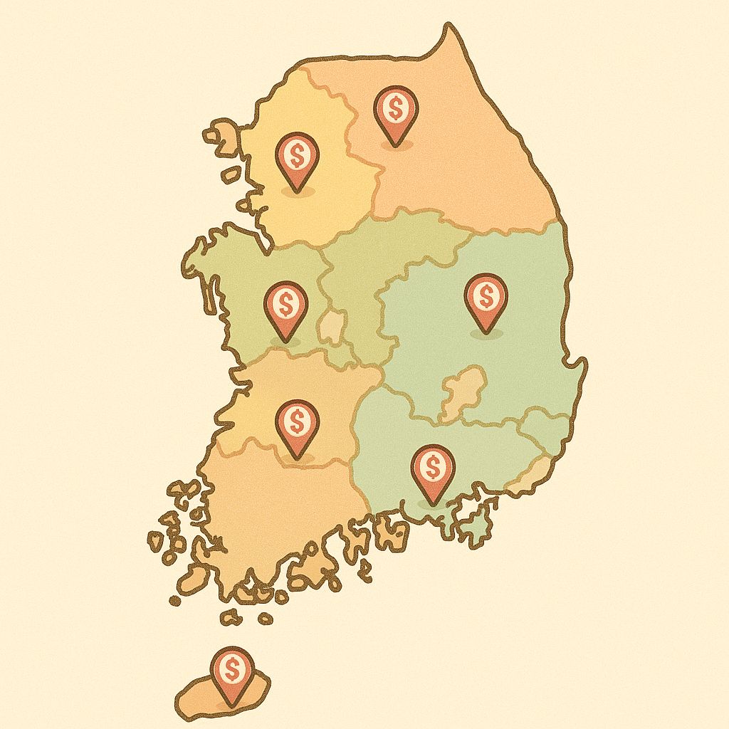 지역별 복지 기준 지도