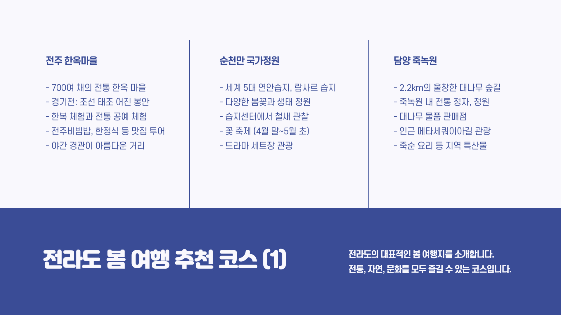 5월 전라도 여행지 추천 맛과 멋이 가득한 여행