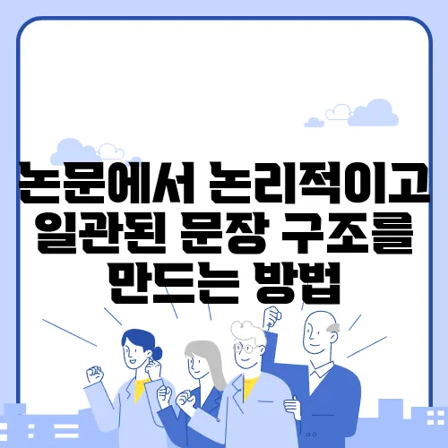 논문에서 논리적이고 일관된 문장 구조를 만드는 방법  