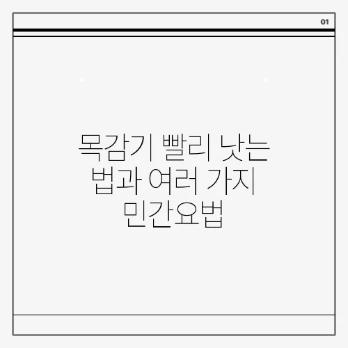 목감기 빨리 낫는 법과 여러 가지 민간요법