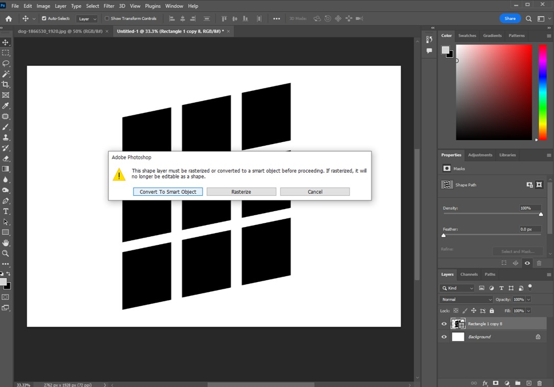 Convert To Smart Object 만드는 사진