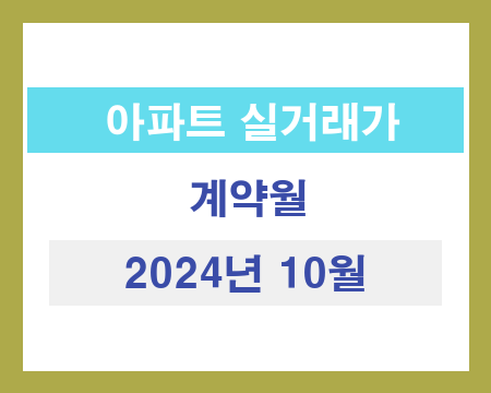 울산광역시 2024년 10월 국토교통부 아파트 실거래 가격 추출 현황