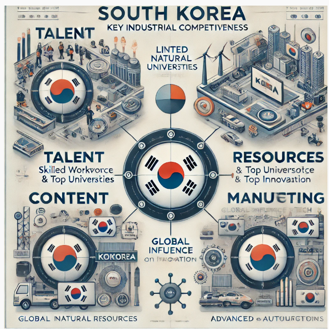 핵심 산업 경쟁력 집중 분석 (인재, 자원, 콘텐츠, 제조업)관련 사진