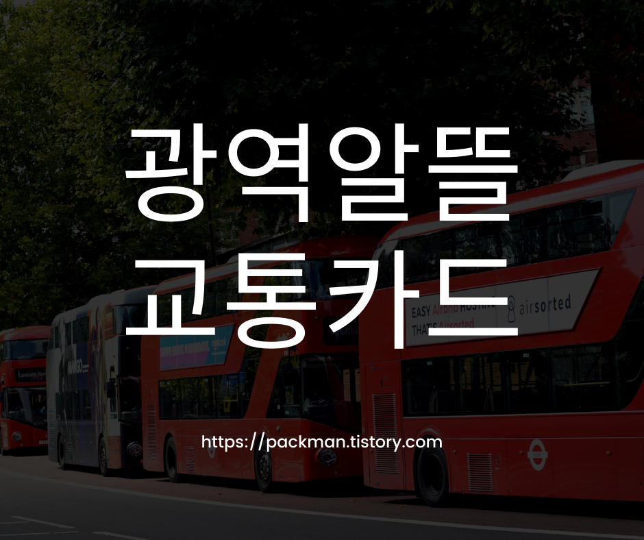  광역 알뜰 교통카드 2020년 최신 정보