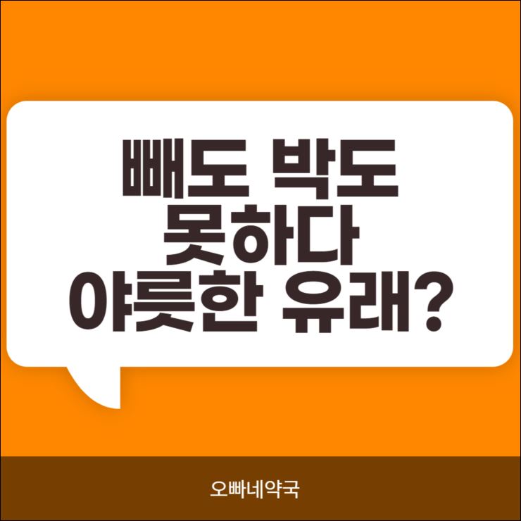  빼도 박도 못하다 유래 ?