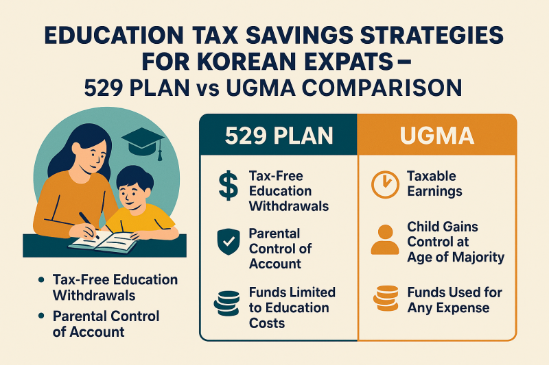 Education Tax Savings Strategies for Korean Expats – 529 Plan vs UGMA Comparison