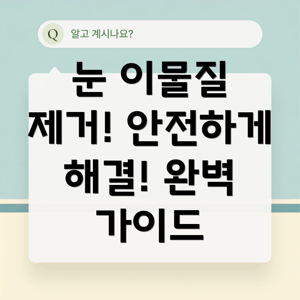 안구 이물질 제거