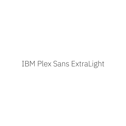  [고딕체]IBM Plex Sans ExtraLight 폰트 무료 다운로드(제작 : IBM)
