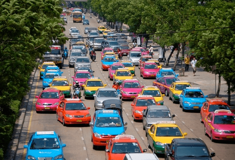 태국 방콕의 택시들